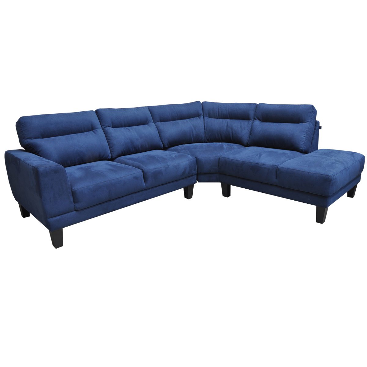Sala Seccional Serra 2 Piezas Derecha Tapiz Tela Azul Muebles Liz