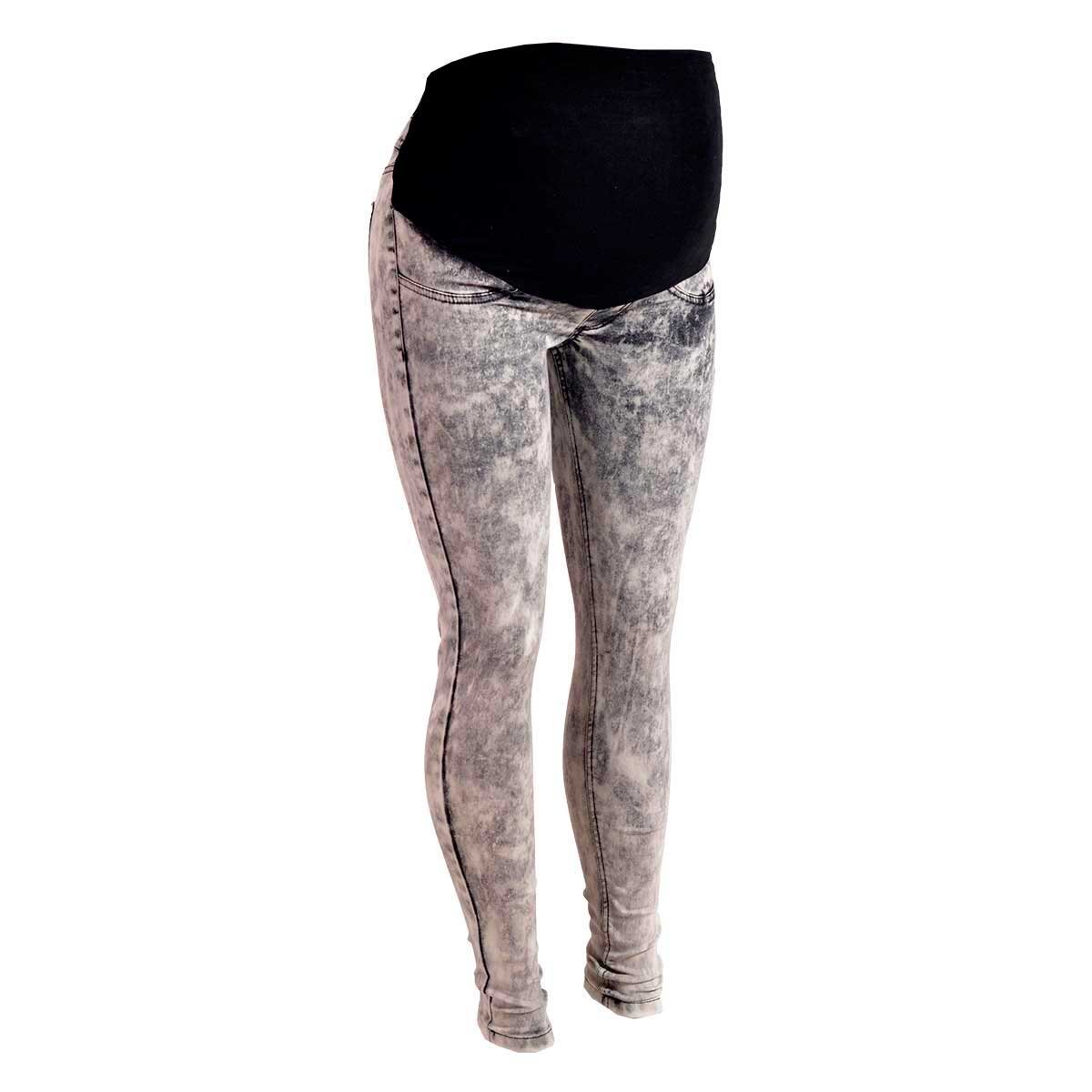 Pantalón Deslavado Panel Alto Mama Mia