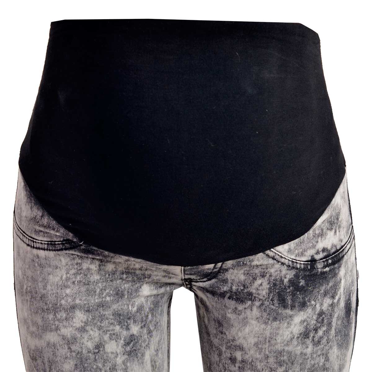 Pantalón Deslavado Panel Alto Mama Mia
