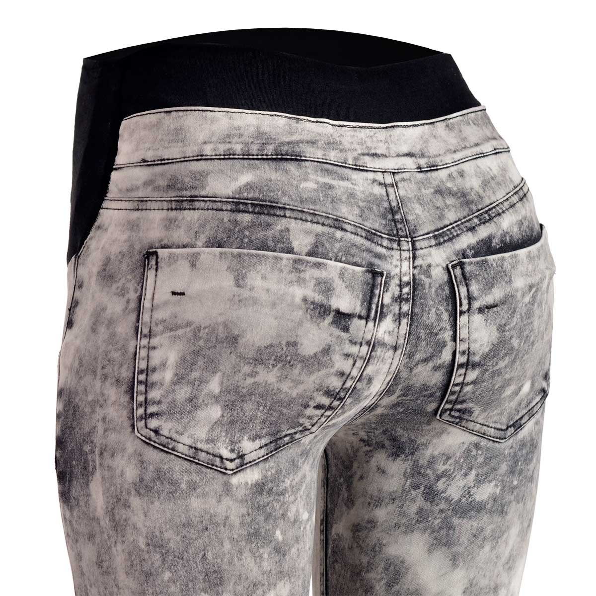 Pantalón Deslavado Panel Alto Mama Mia