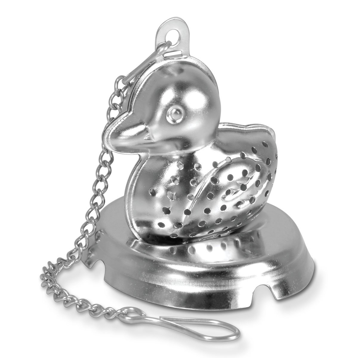 Acero Pato T&eacute; Infusor con Charola de Chorreo Lee Yuen