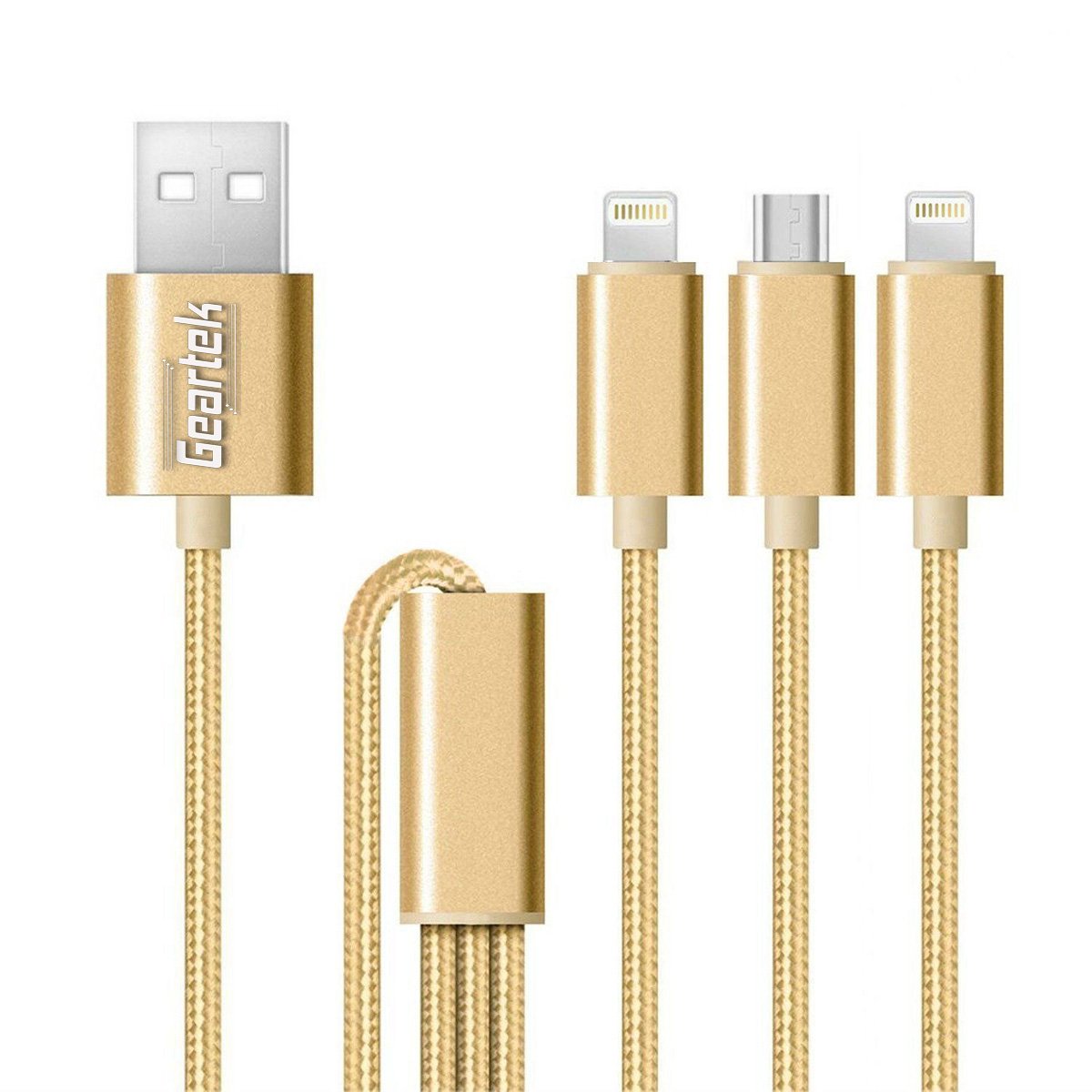 Multicable Usb 3 en 1 Dorado Geartek