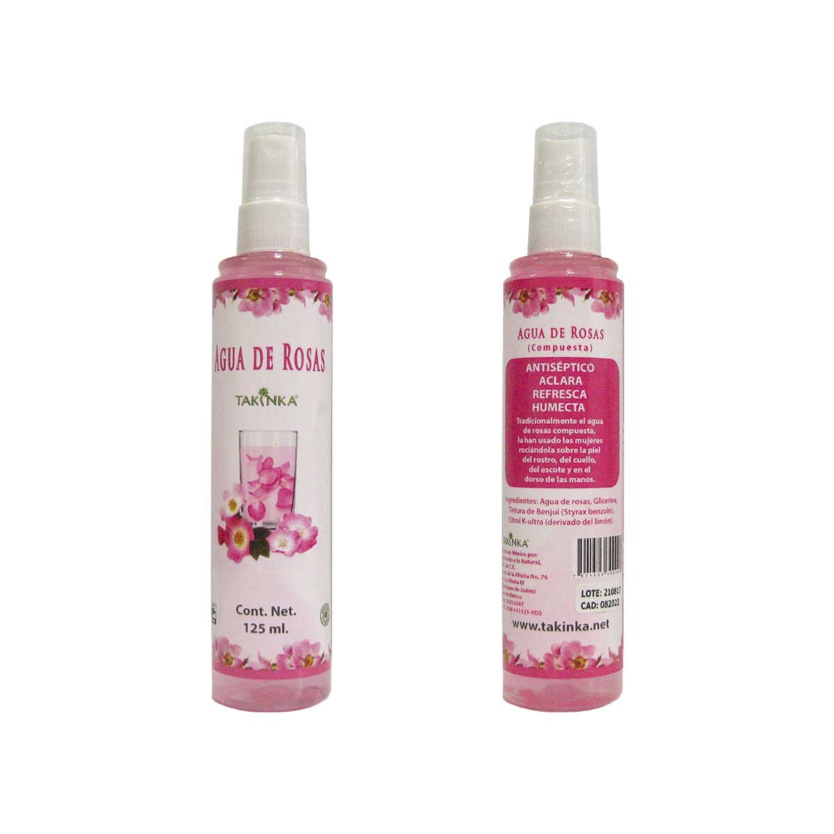 Agua de Rosas Takinka 125Ml. Takinka