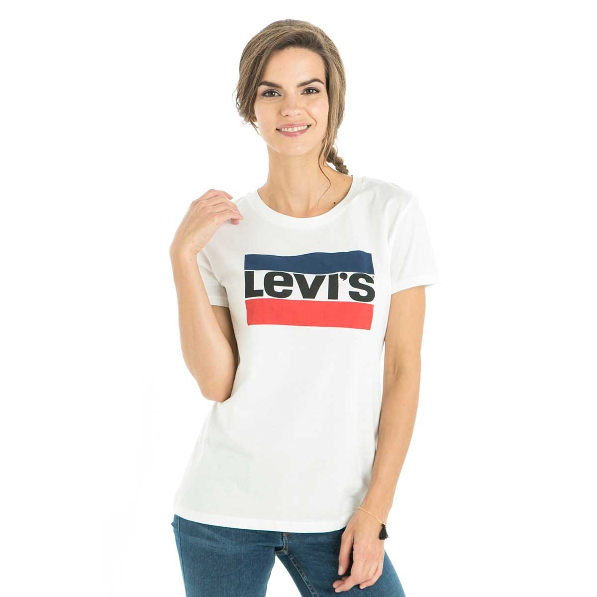 playera levis blanca hombre