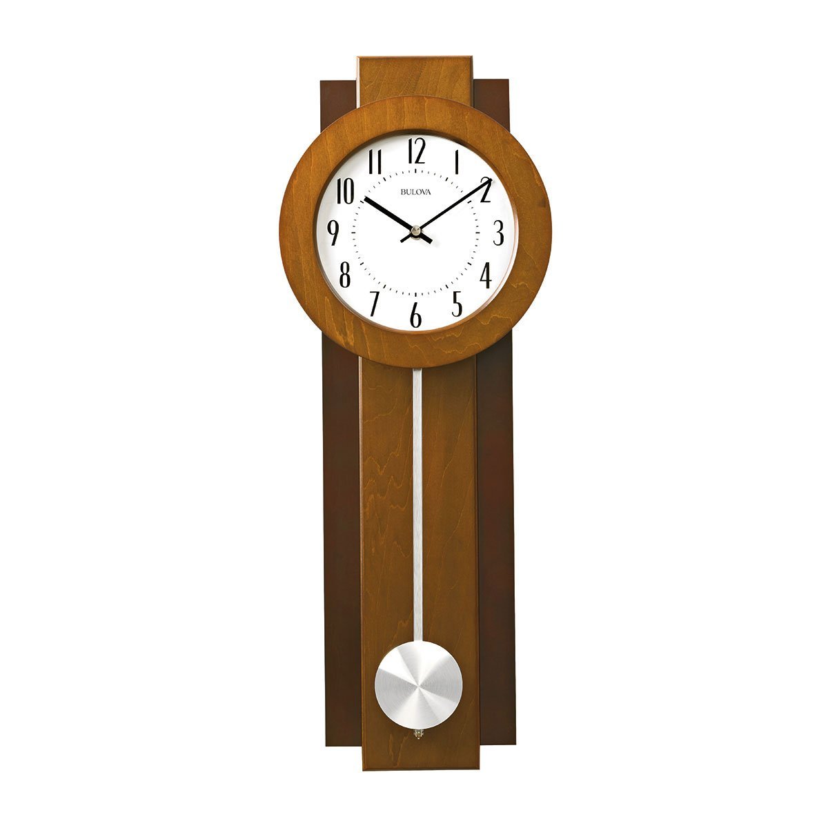 Reloj Bulova de Pared Caoba C3383