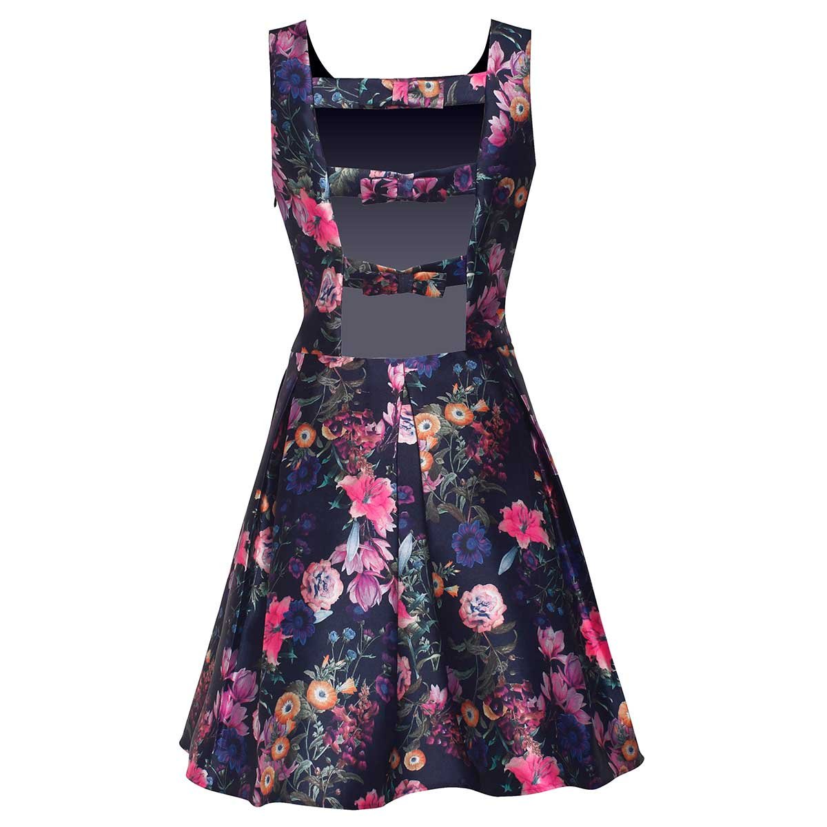 Vestido Corto Estampado Falda Tablones Hollywood