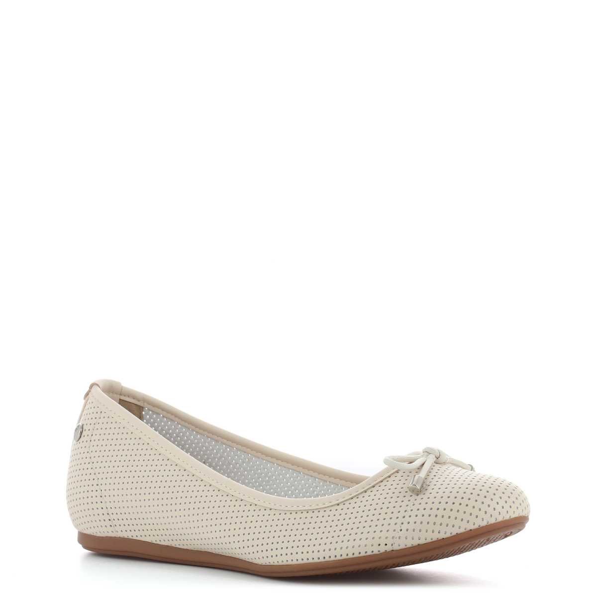 Hush Puppies Women's Skylar Ballerina Flat - Real Leather, Comfort Insole, Easy Slip-On