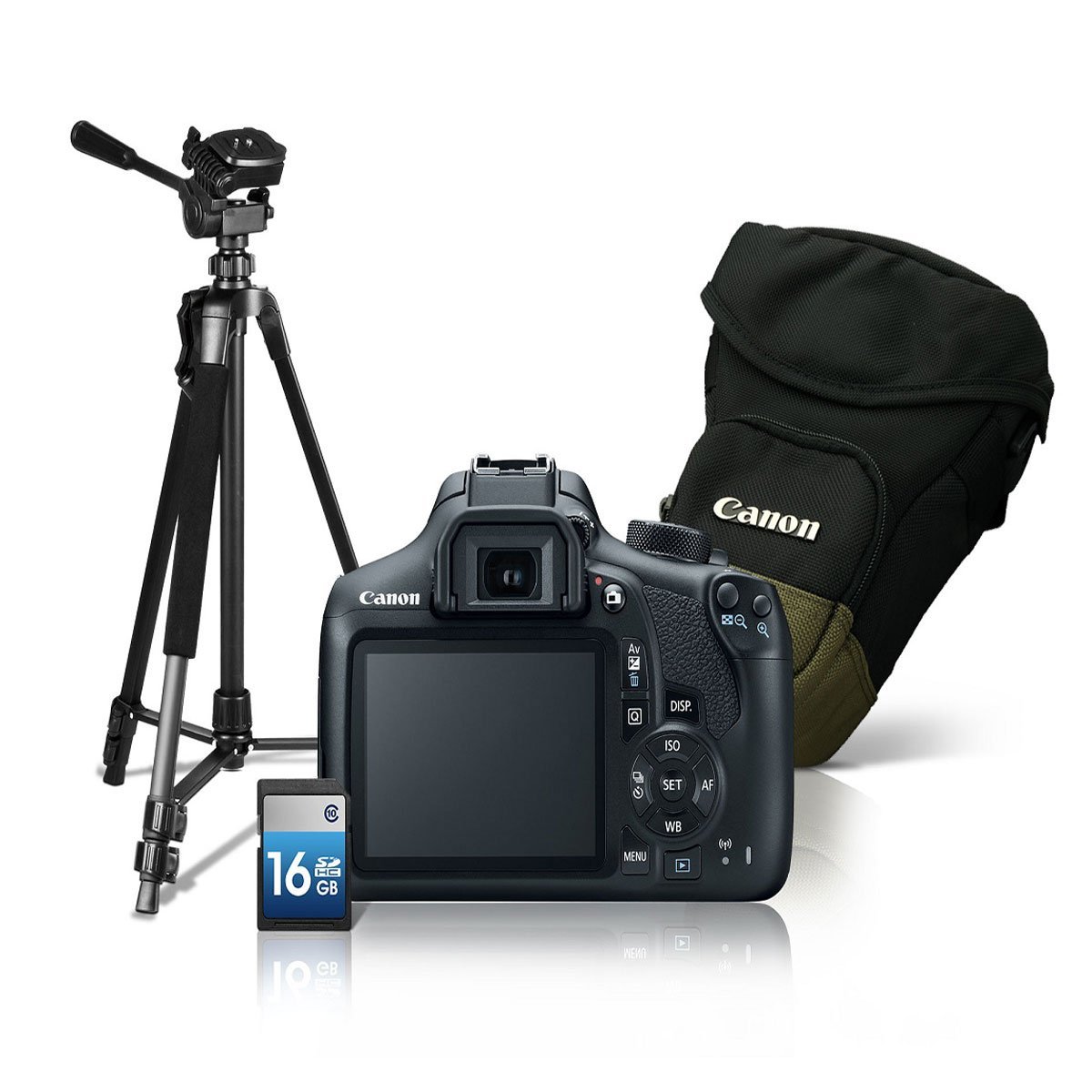 Kit Cámara Canon T6 Ef-S 18-55 con Zoom Pack-Tripié Y Sd 16Gb