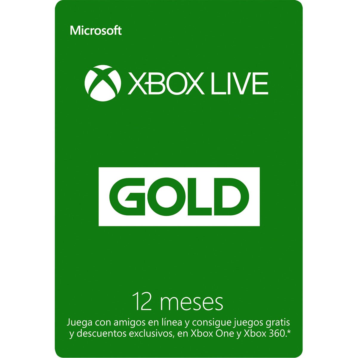 Xbox Live Gold Card 12 Meses