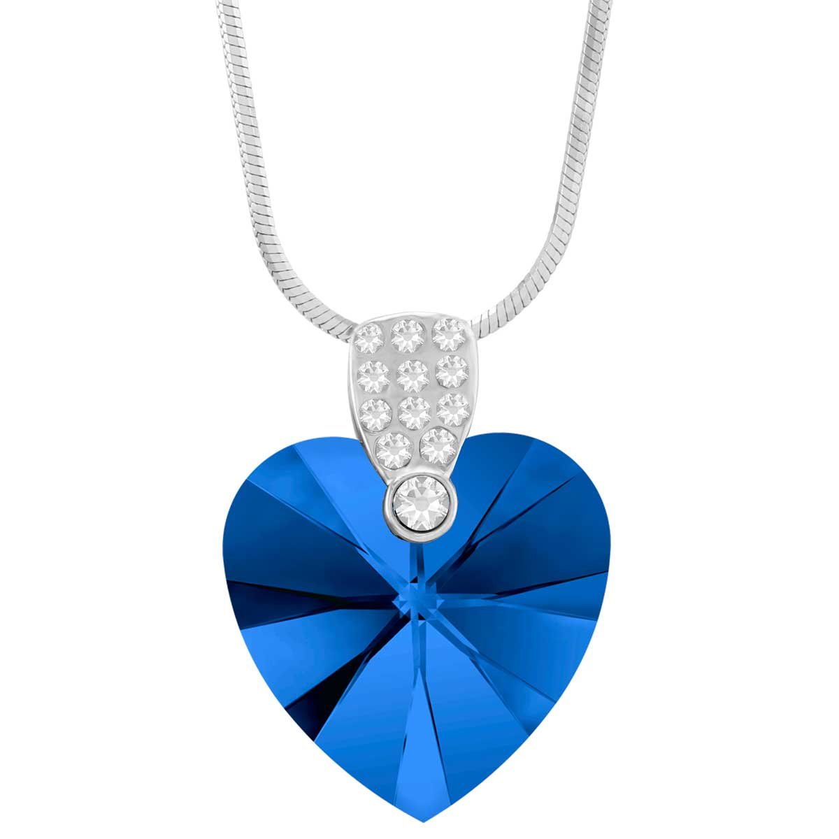 Dije Corazón Safiro Swarovski Forever Crystals