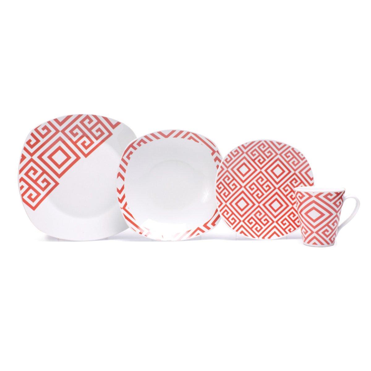 crown baccara vajilla de porcelana blanca 16 piezas