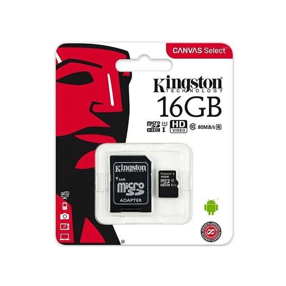 Memoria Micro Sd Kingston 16Gb Sdcs Clase 10