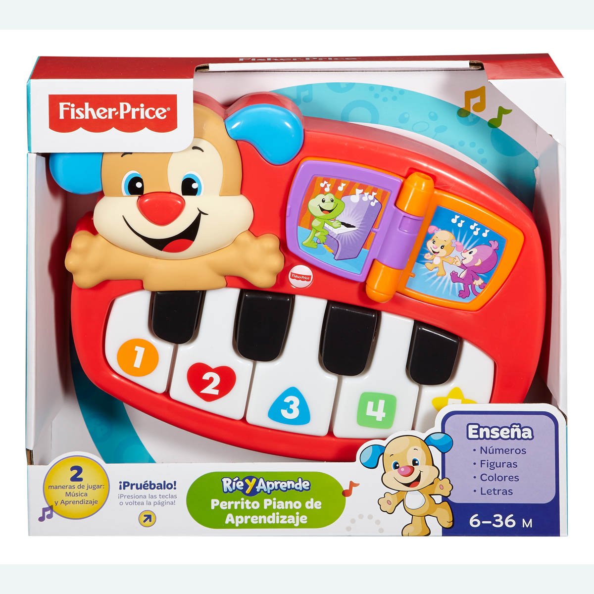 Fisher Price Ríe y Aprende Perrito Piano de Aprendizaje Mattel