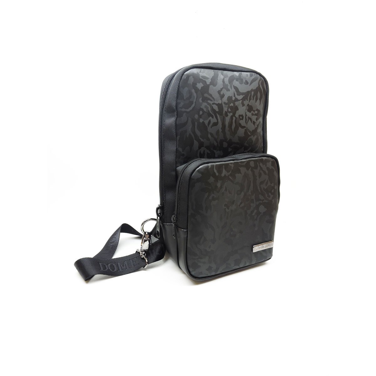 Mini Back Pack Doble Posici&oacute;n Textil Tono Negro Domenicus