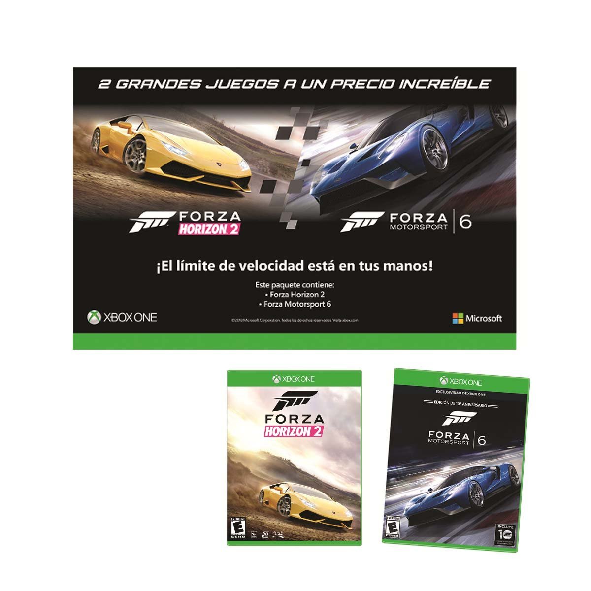 Xbox One Two Pack Forza Horizon 2 + Forza Motorsport 6