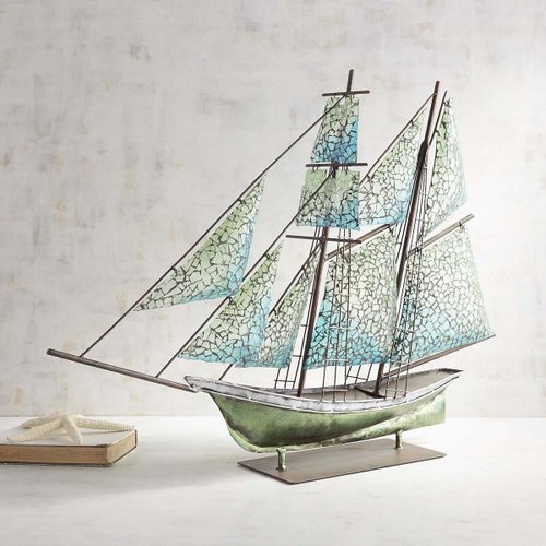Figura Decorativa Barco de Mosaico Pier 1 Imports