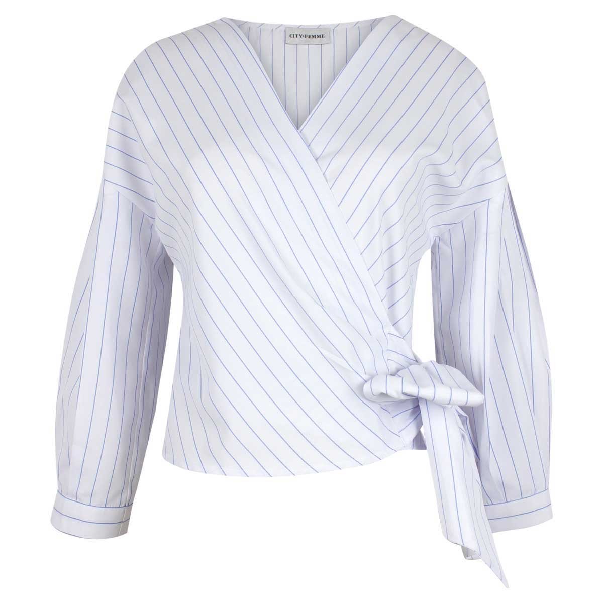 blusa cruzada blanca