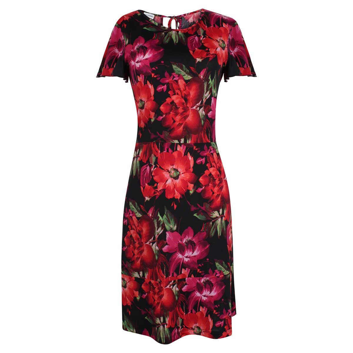 Vestido Estampado Manga Corta Escote Redondo City Femme