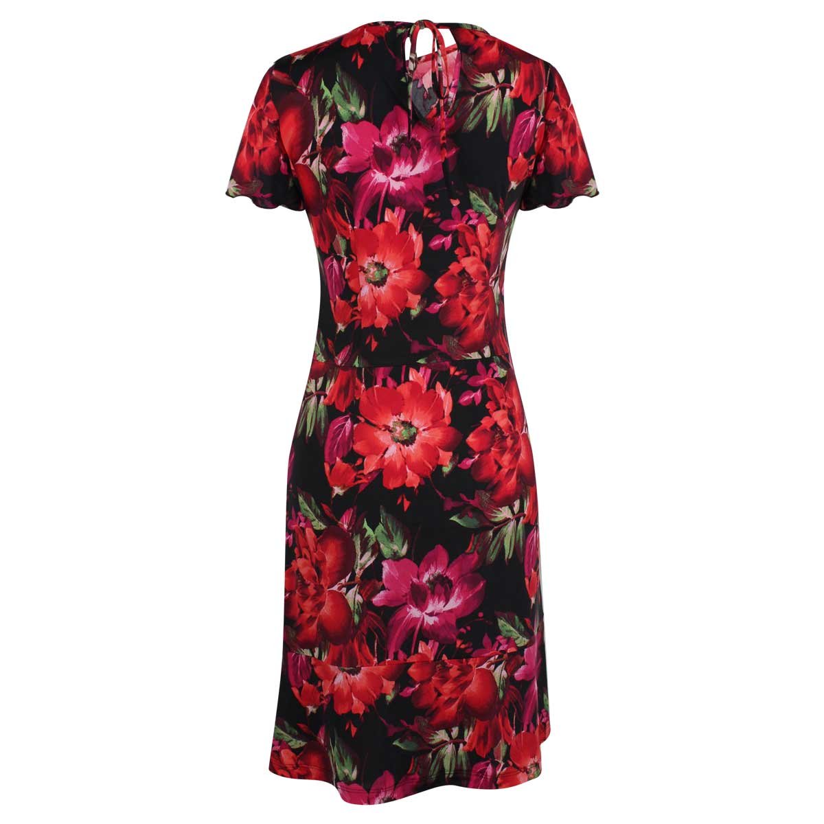 Vestido Estampado Manga Corta Escote Redondo City Femme