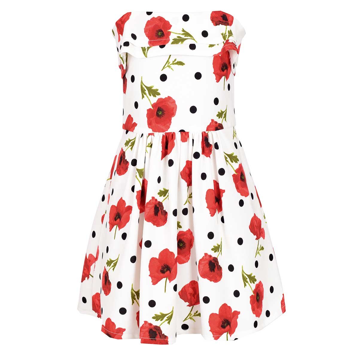 Vestido Floral con Puntos Philosophy Girls