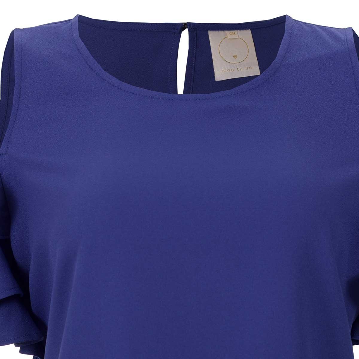 Blusa con Escote Redondo Manga Escarola Nine To Go