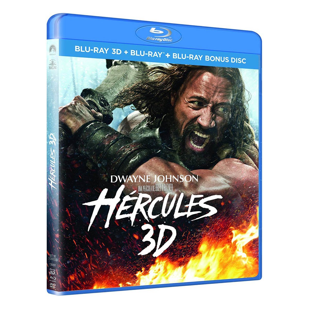 Blu Ray + Blu Ray 3D + Dvd Hércules 2014