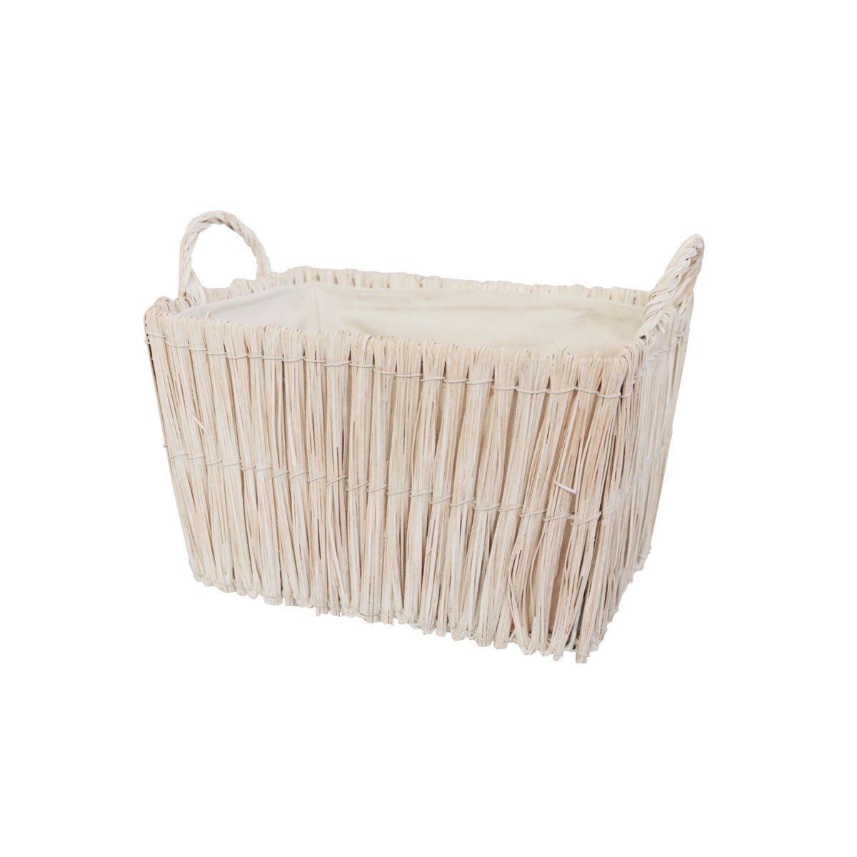 Canasta Blanca Mediana Home Nature