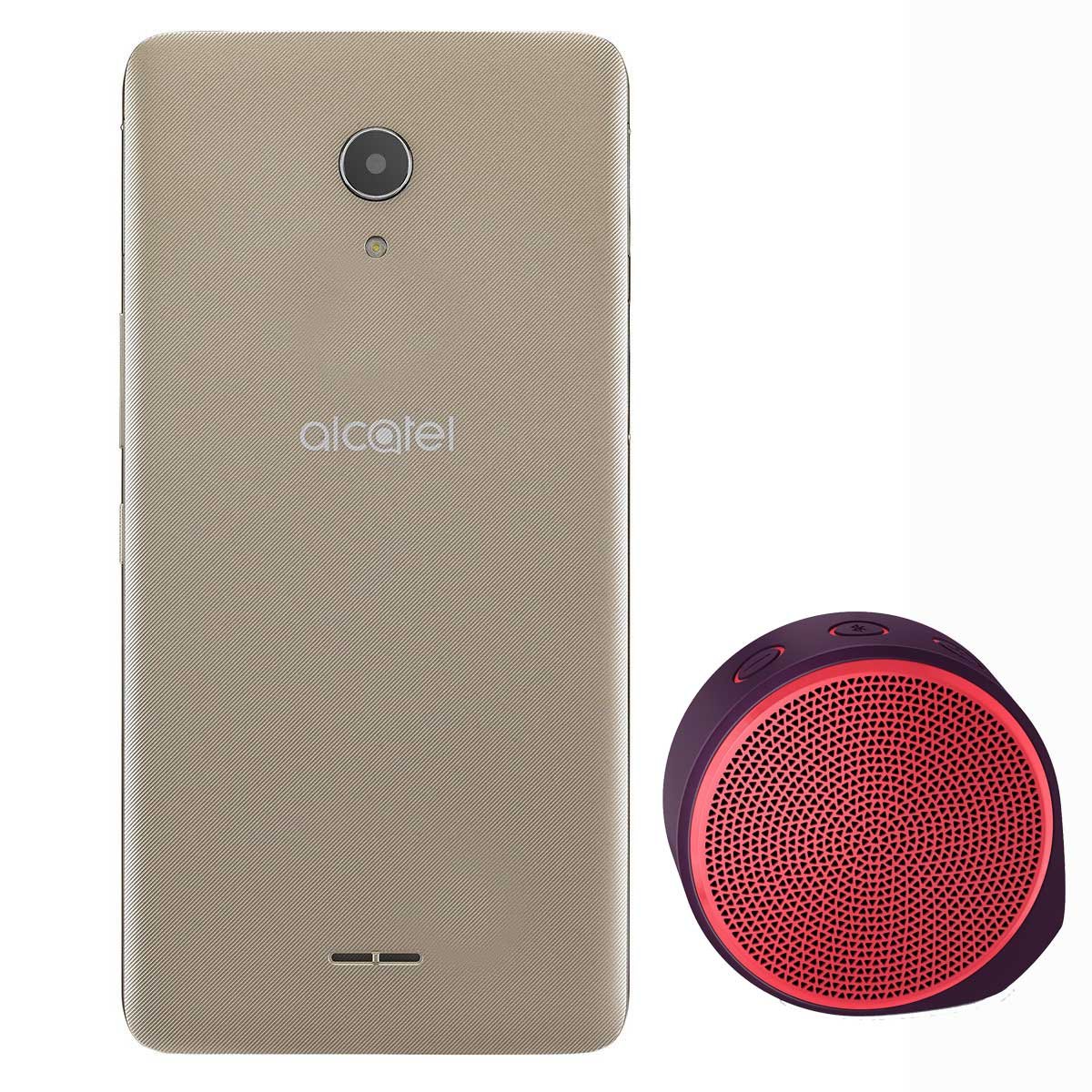 Celular Alcatel A3 Xl Dorado R9 (Telcel)+ Bocina Logitech