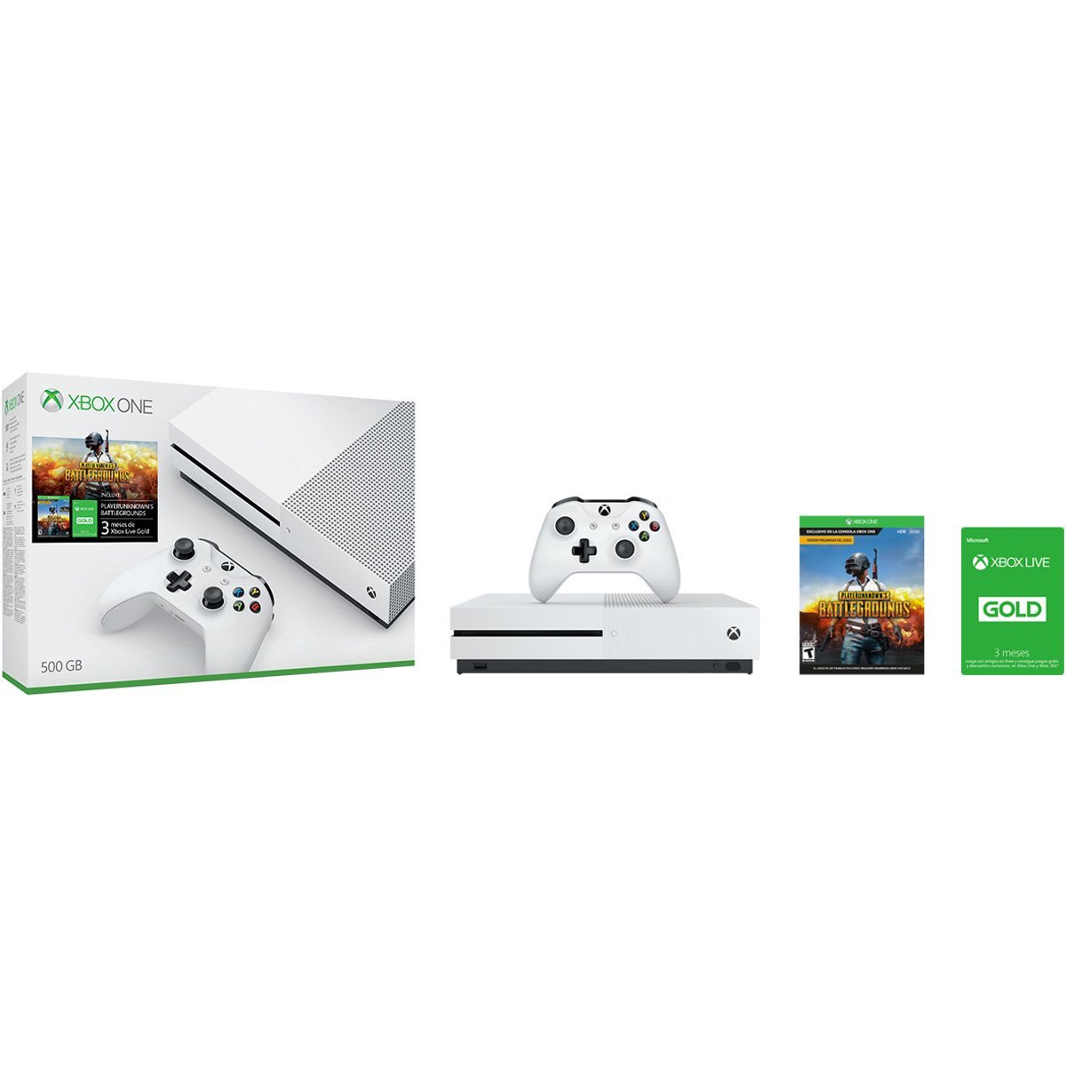Consola Xbox One S 500Gb + Playerunknown's Battlegrounds + Live 3M
