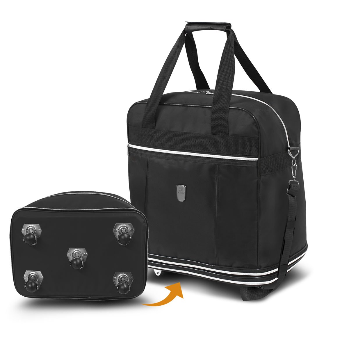 Maleta Rodante Expandible 24" Color Negro Mc. Carthy
