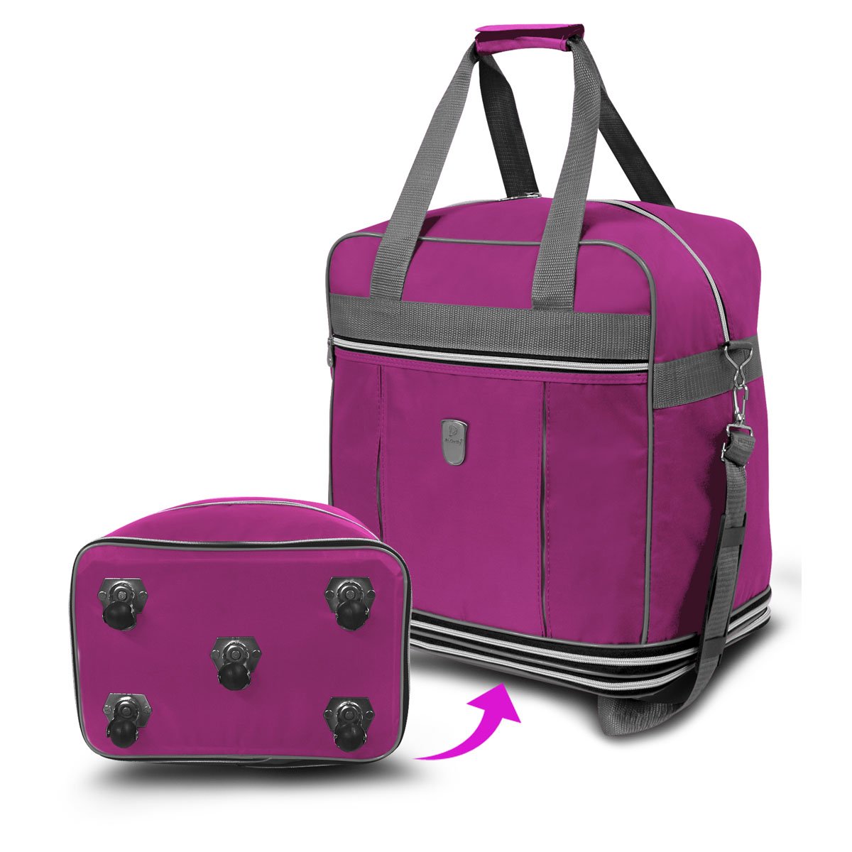 Maleta Rodante Expandible 24" Color Fucsia Mc. Carthy
