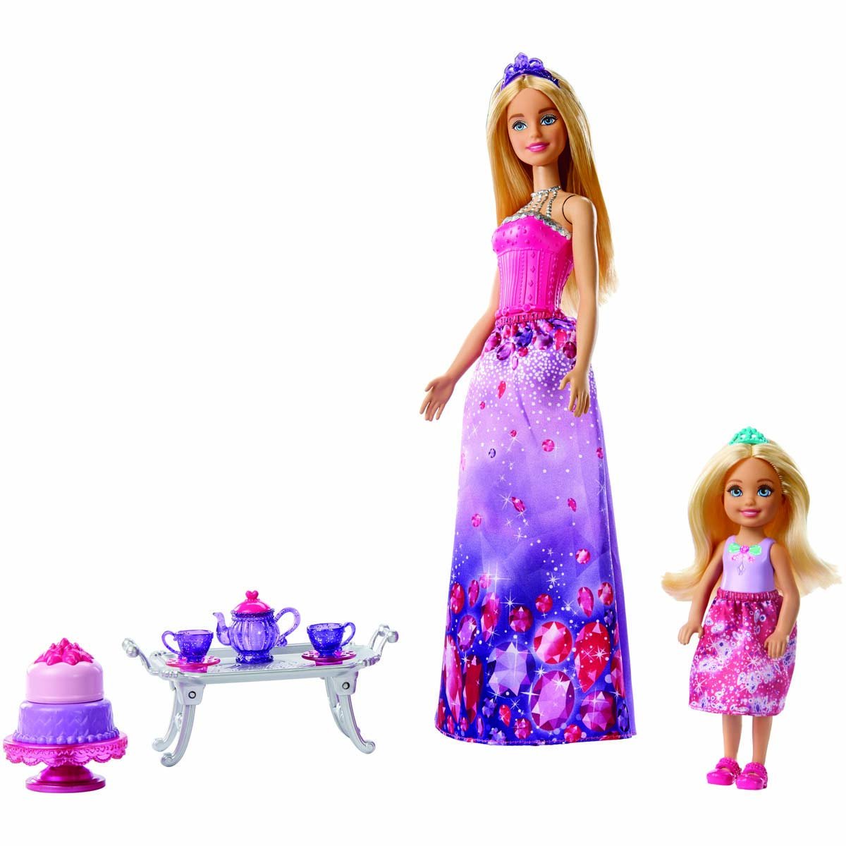 Barbie Villa Caramelo Princesa Y Chelsea Juego de Té Mattel