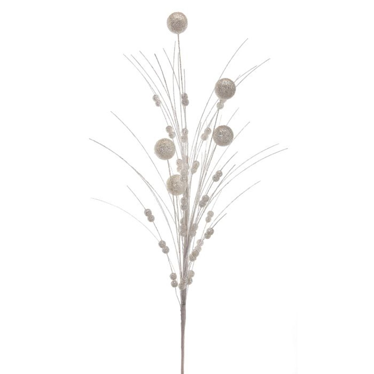 Vara Decorativa Bolitas con Diamantina Plateada Regency