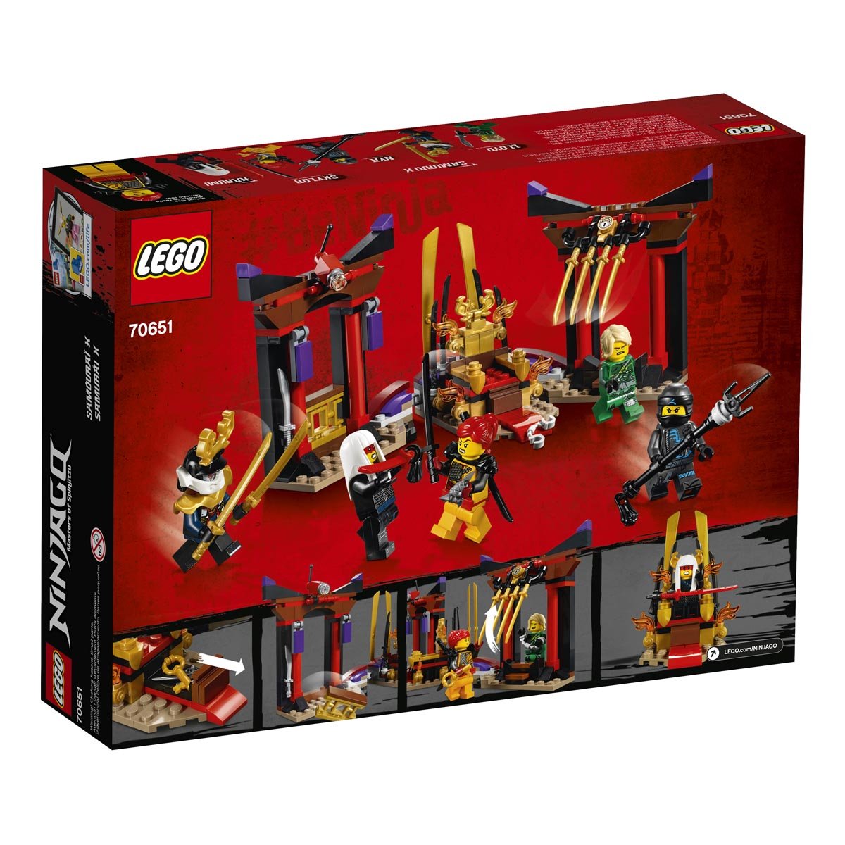 lego ninjago duelo en la sala del trono