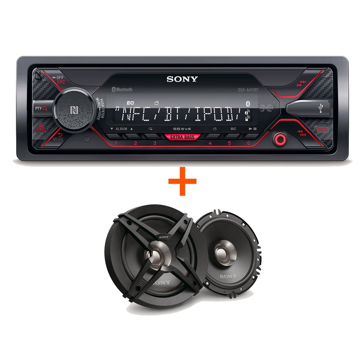 Kit Autoestéreo con Bocinas Dsx-A410Bt Sony