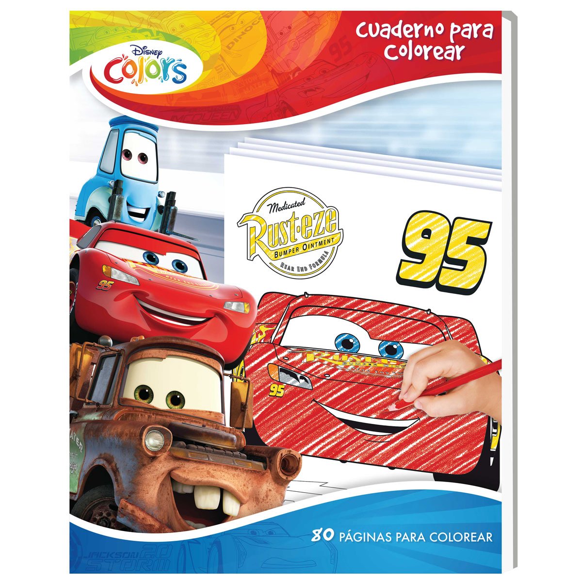 Libro para Colorear 80 Paginas Cars Golden Toys