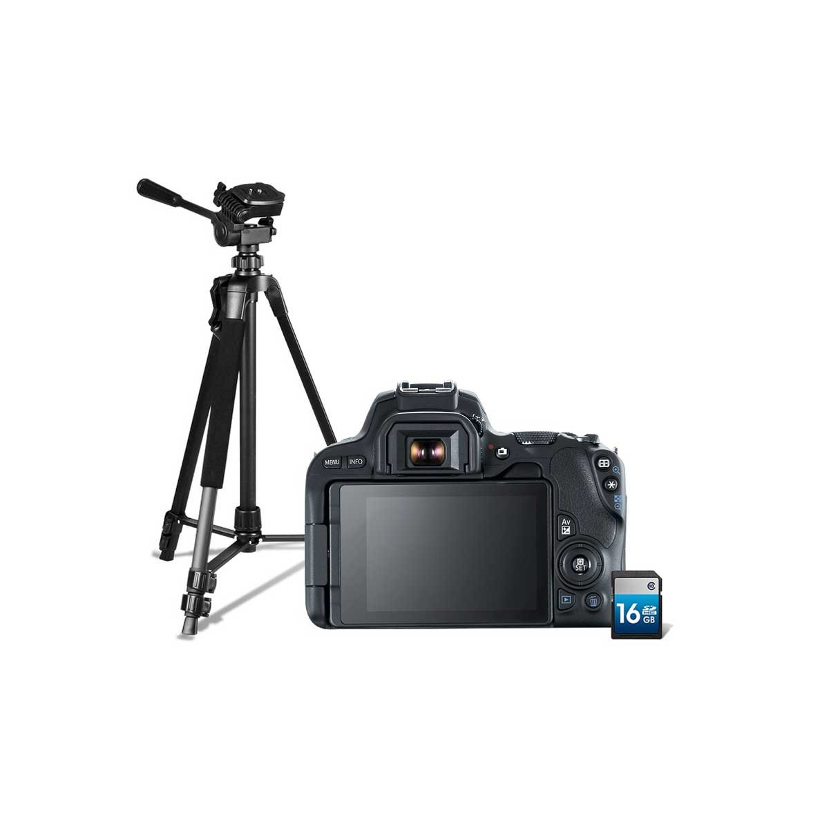 Kit Cámara Canon Sl2 con Lente Ef-S 18-55, Tripié y Sd