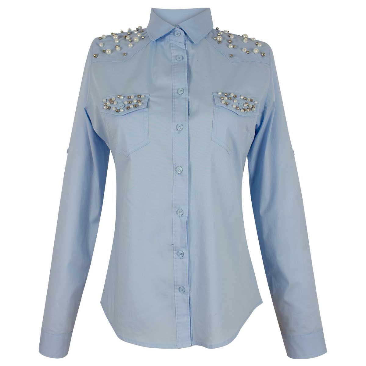 camisa color perla para hombre