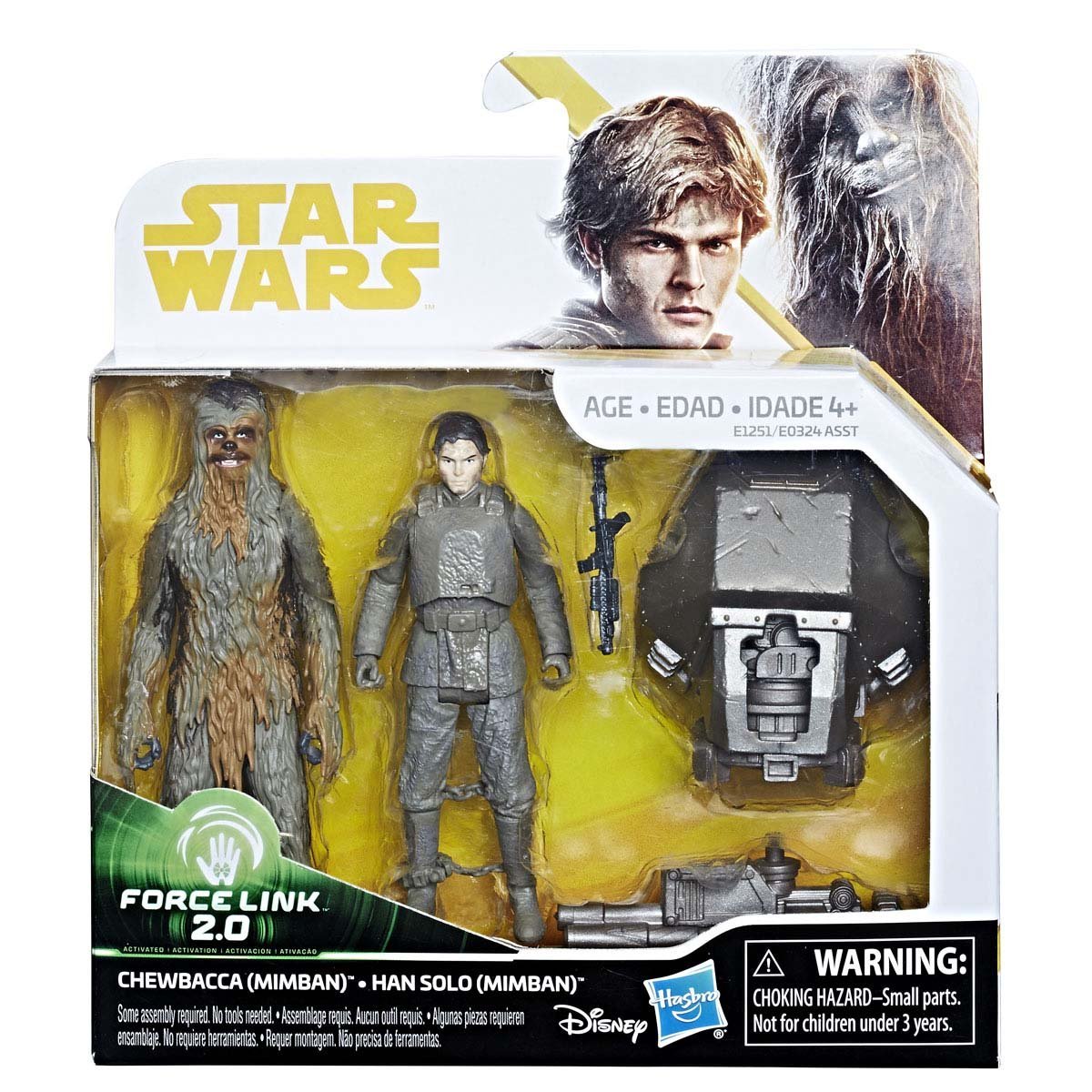 Star Wars Figuras de Acción Han Solo Y Chewbacca Force Link 2.0 Hasbro