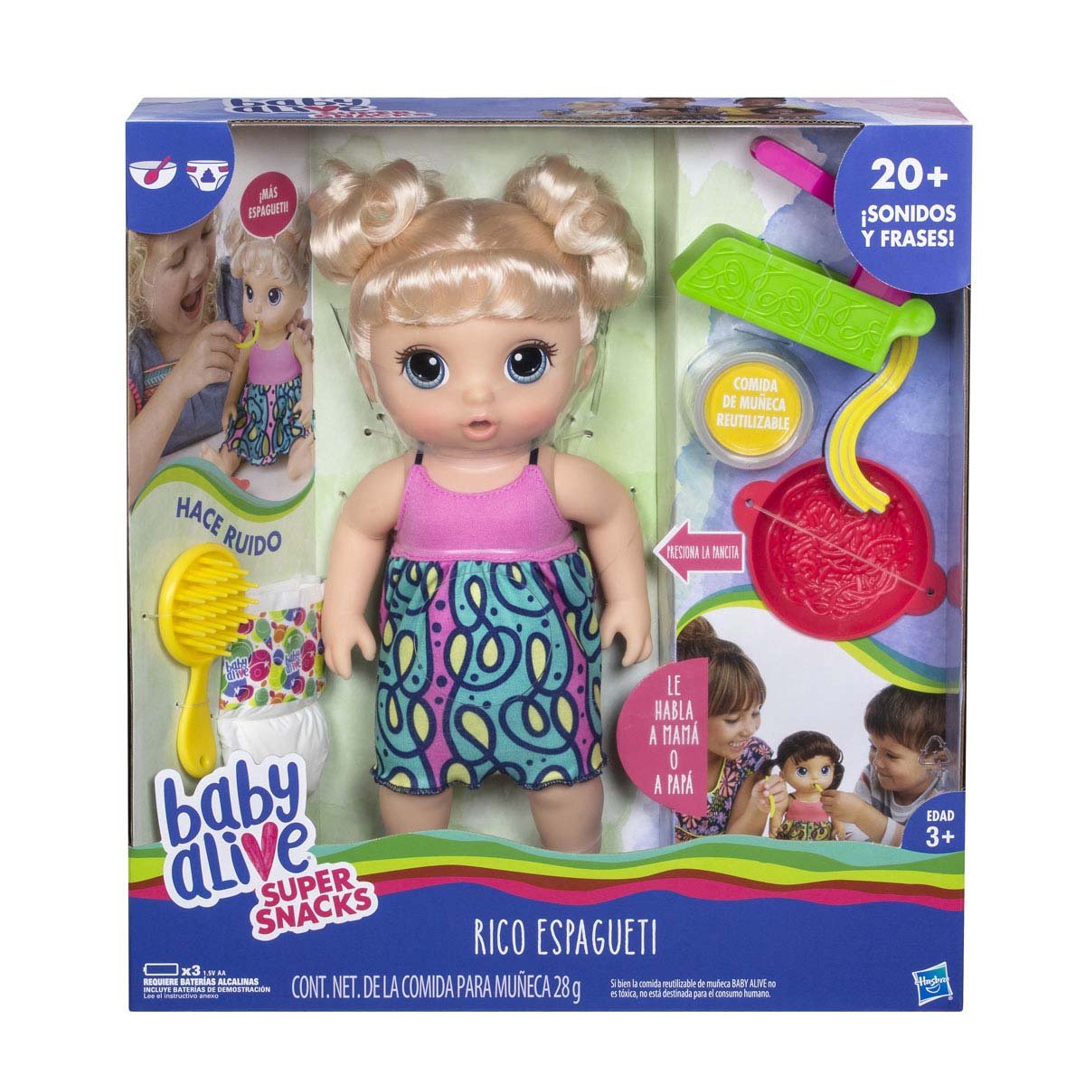 Baby Alive Rico Espagueti Muñeca Rubia Hasbro