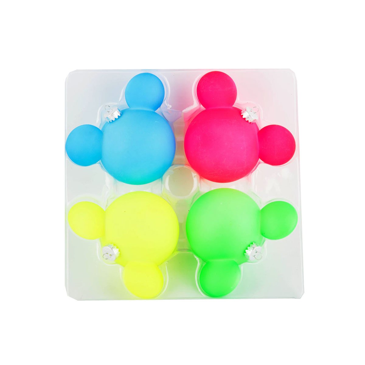 Esferas Mickey And Minnie Neon Disney - 4 Piezas