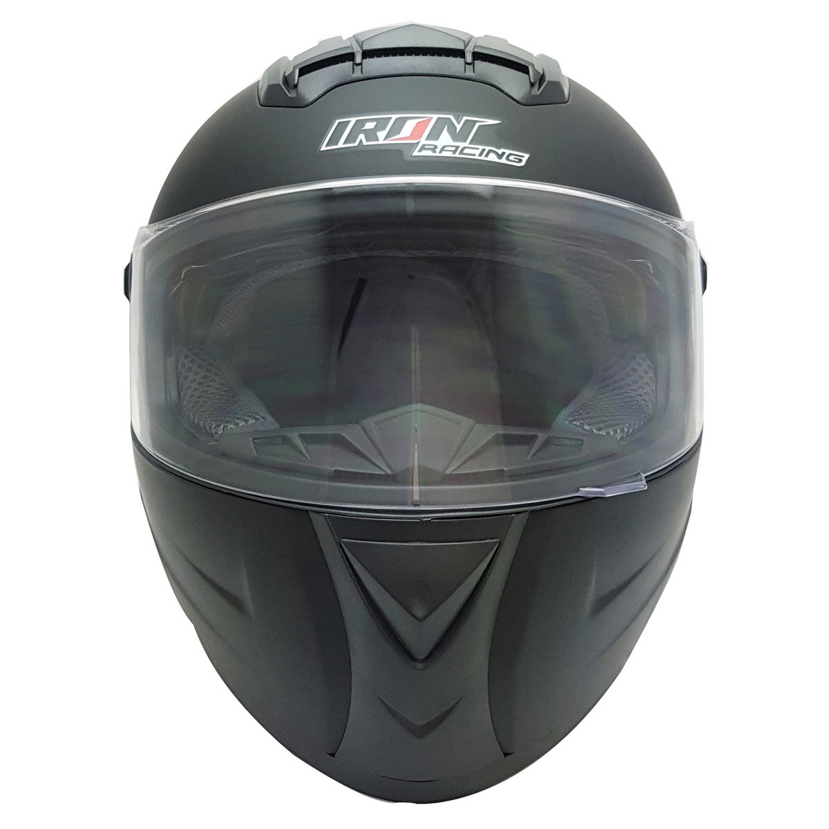 Casco Cerrado Negro Led Iron Racing