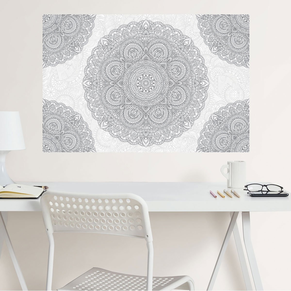 Stiker Decorativo Mandala Colorida Brewster