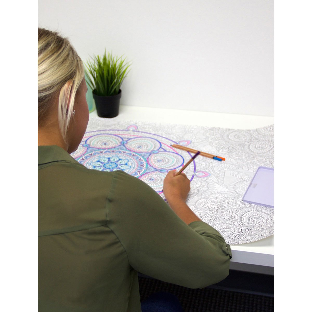 Stiker Decorativo Mandala Colorida Brewster