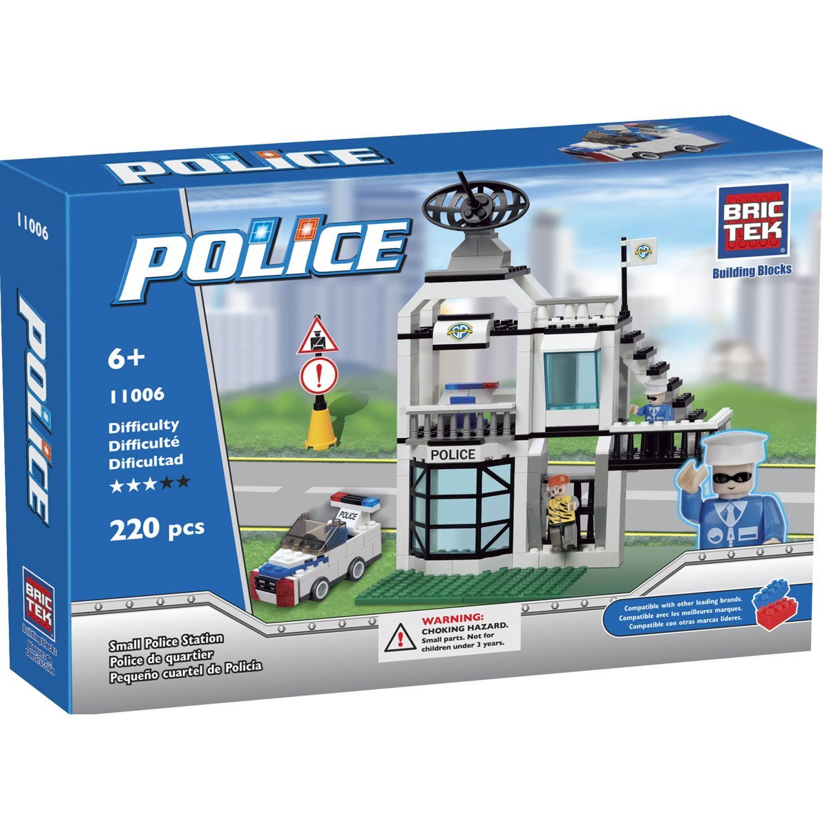 Brictek Police Small Police Station Toy Plus