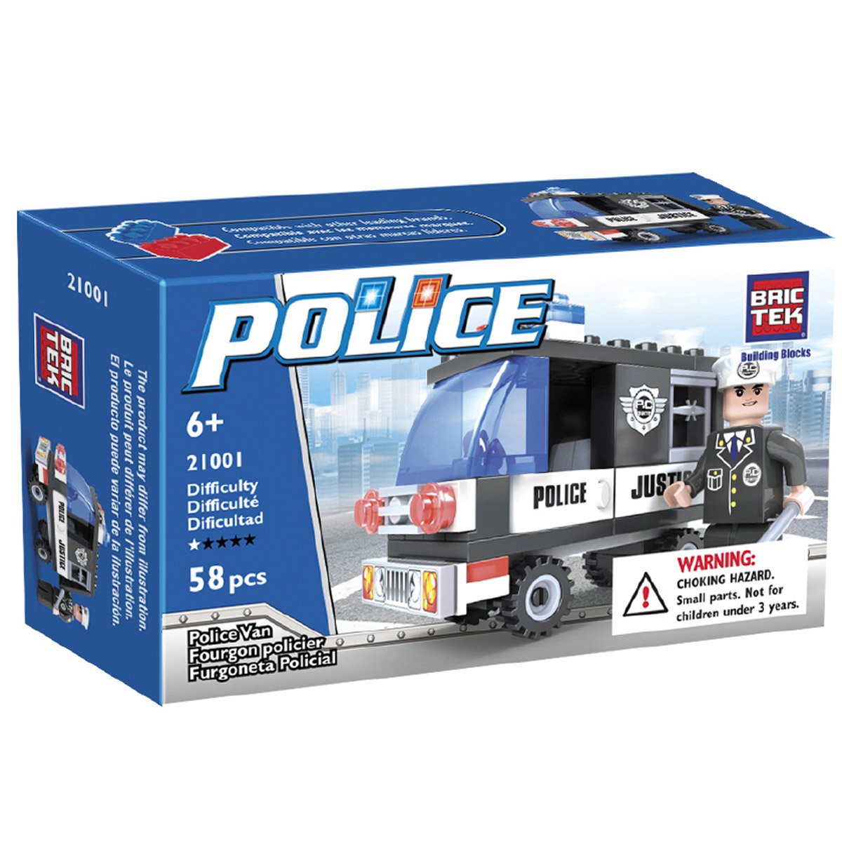 Brictek Police Van Toy Plus