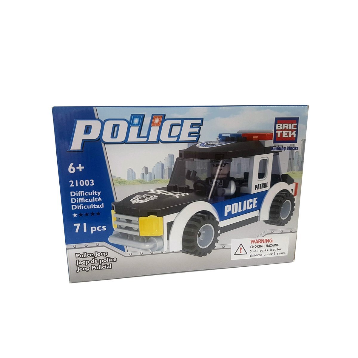 Brictek Police Helicopter &amp; Jeep Toy Plus