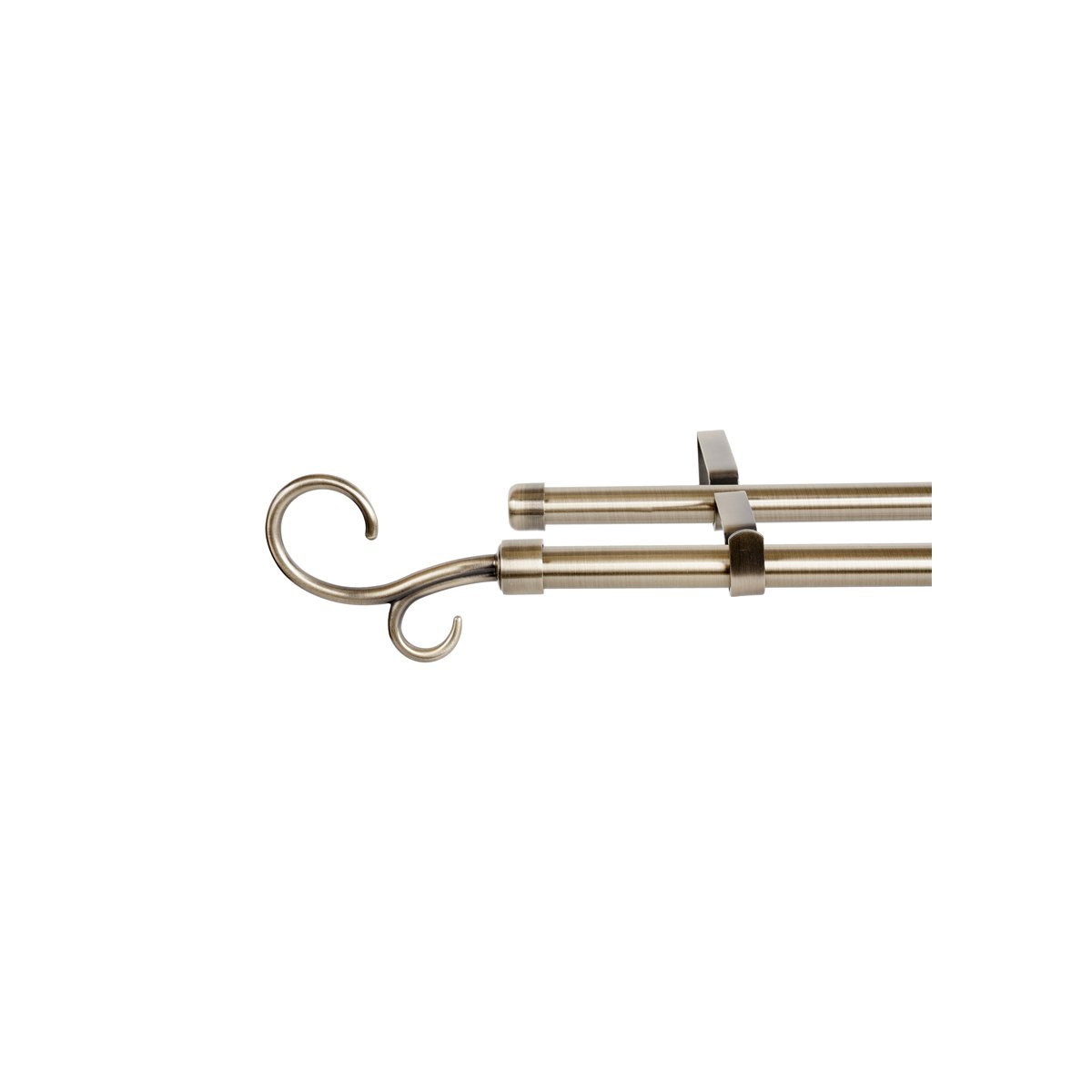 Cortinero Kit Doble 110-200Cm Baculo Bronce Cintacor