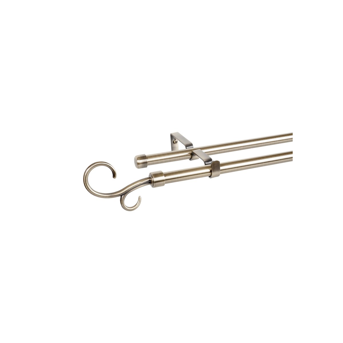 Cortinero Kit Doble 110-200Cm Baculo Bronce Cintacor