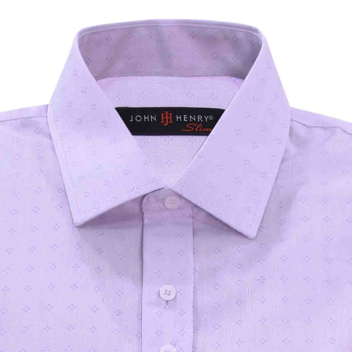 Camisa Manga Larga con Grabado Color Morado John Henry